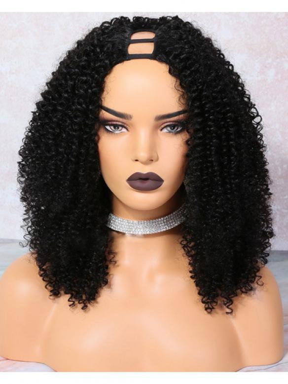 Easy Installation Afro Curly U Part Human Wig Kendra Home Wigsgal