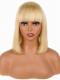 Elegant Blonde Bob Wig With Bang-TTS001